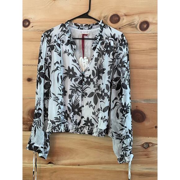 NWT Standards & Practices Floral Blouse - White/Black - 2X - Picture 1 of 8